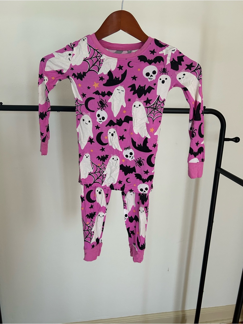 Little Sleepies Bamboo Pink Frightful Friends Halloween Pajama Set